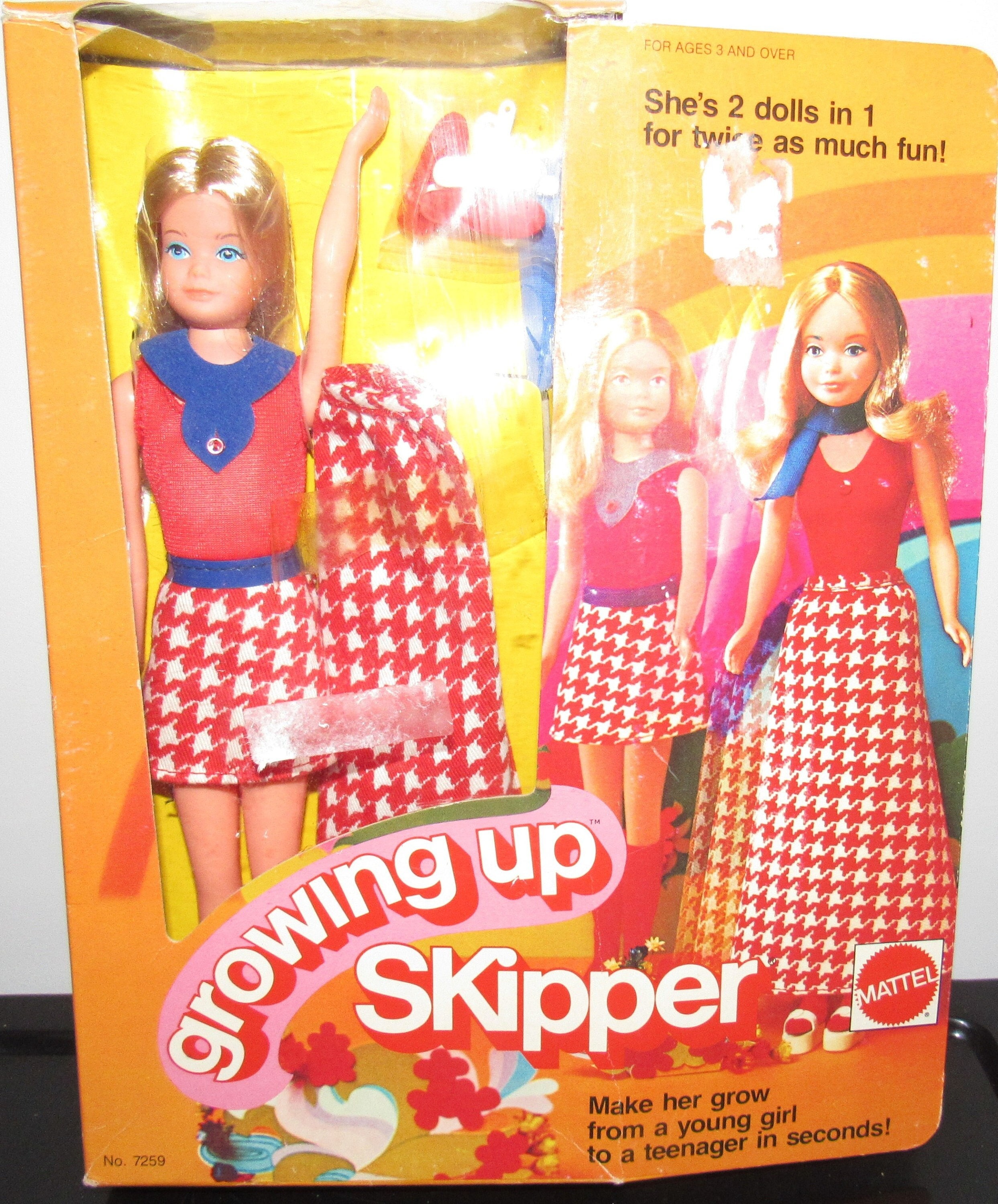 Vintage Mattel Growing up Skipper Doll 1975 