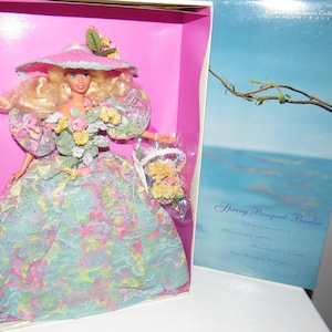 MIB NRFB Gorgeous &quot;Spring Bouquet Barbie #12989&quot; Circa 1994