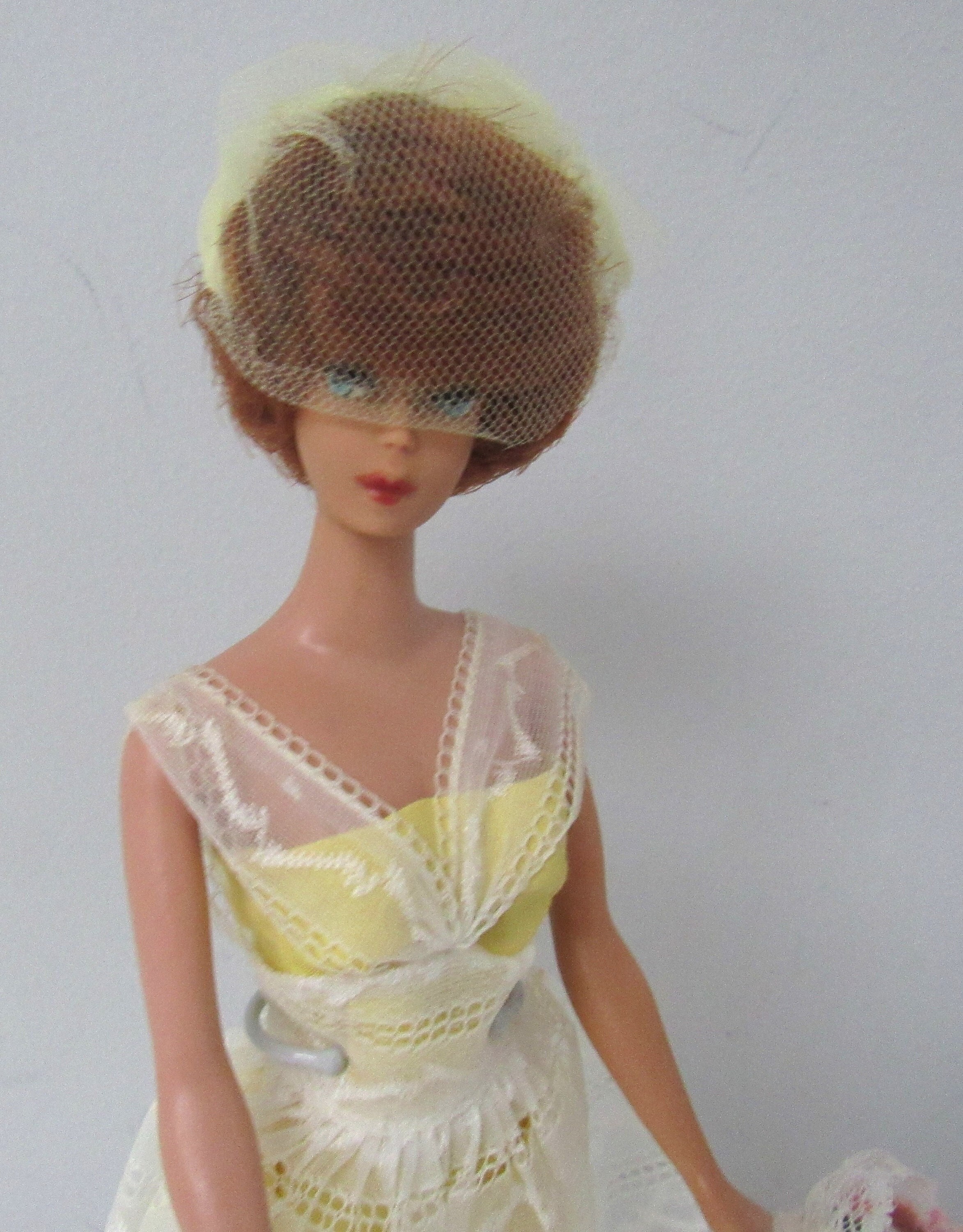 Stunning Vintage 1st. Ed Gorgeous Vintage Titian Bubblecut Barbie 850 In Orange Blossom 987 Complete Circa 1961