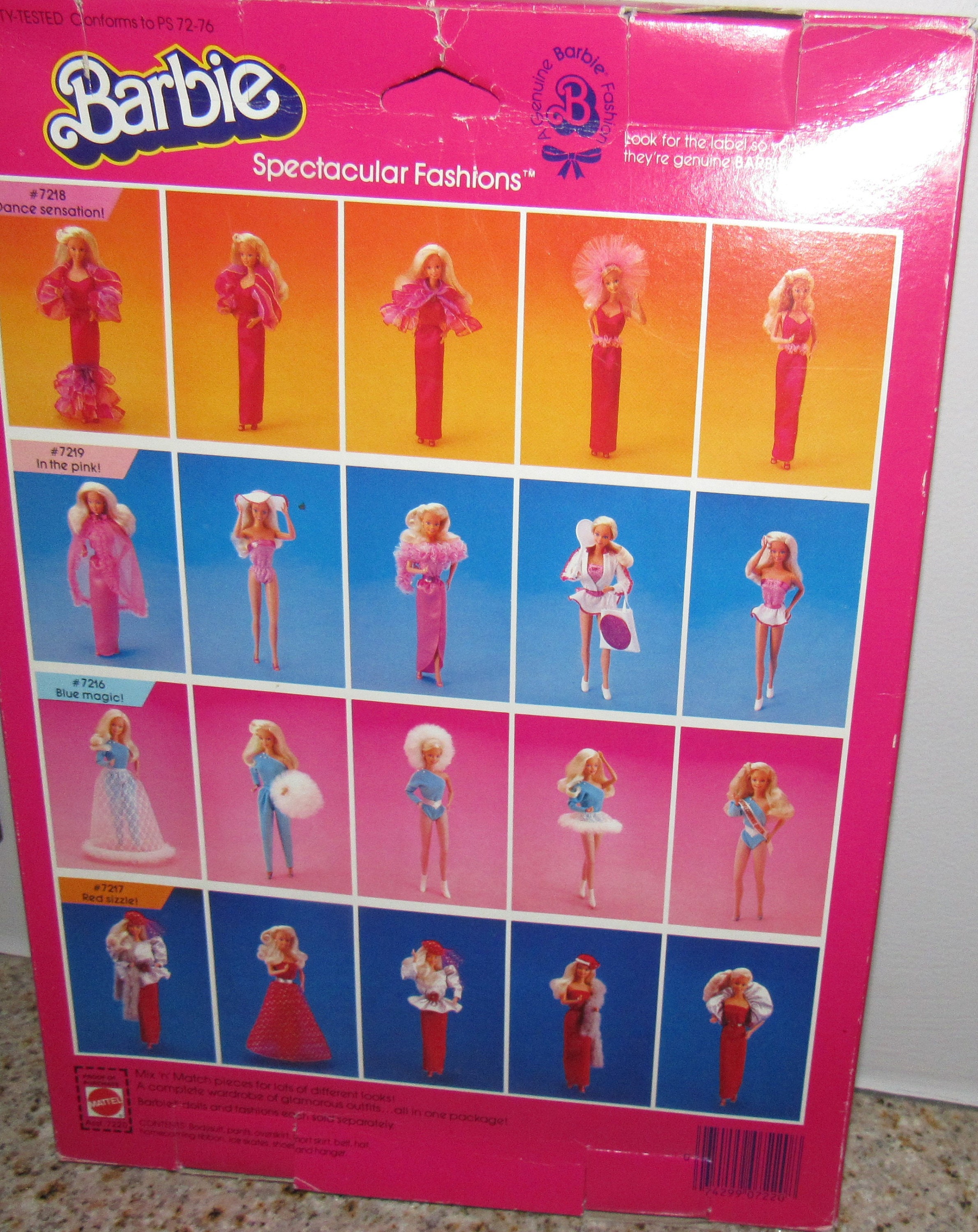 Vintage MIB & NRFB Barbie Spectacular Fashions 7216 Circa 1984 - Etsy