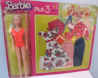 Vintage MIB & NRFB HTF European Barbie W/Stacey Face and Three Outfits #9953 Circa 1976