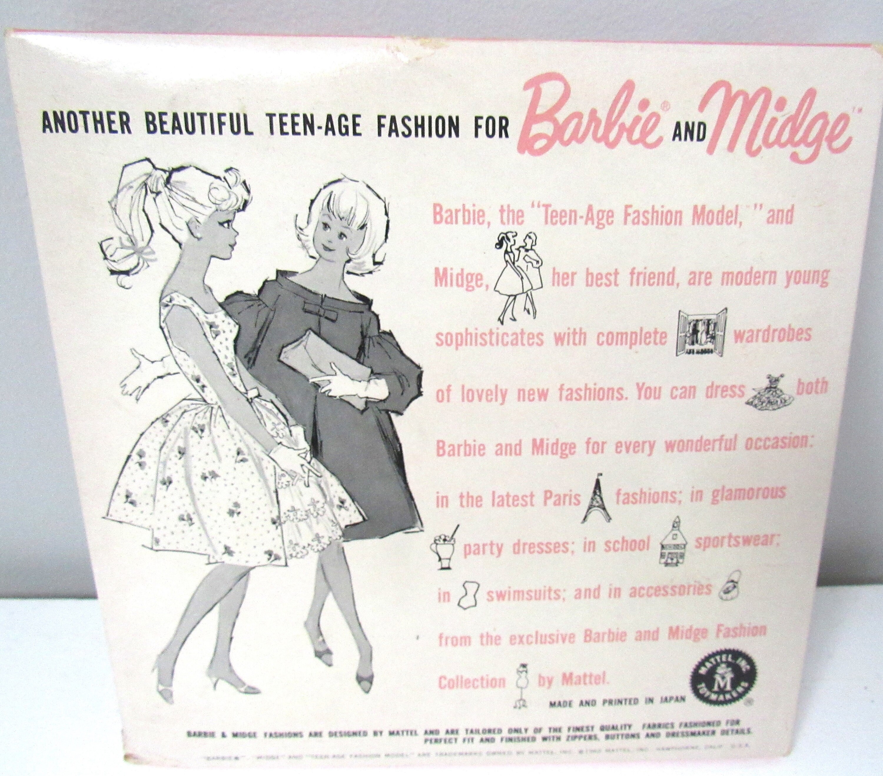 1964 Vintage Barbie Crisp 'n Cool Outfit #1604 (Clothes and