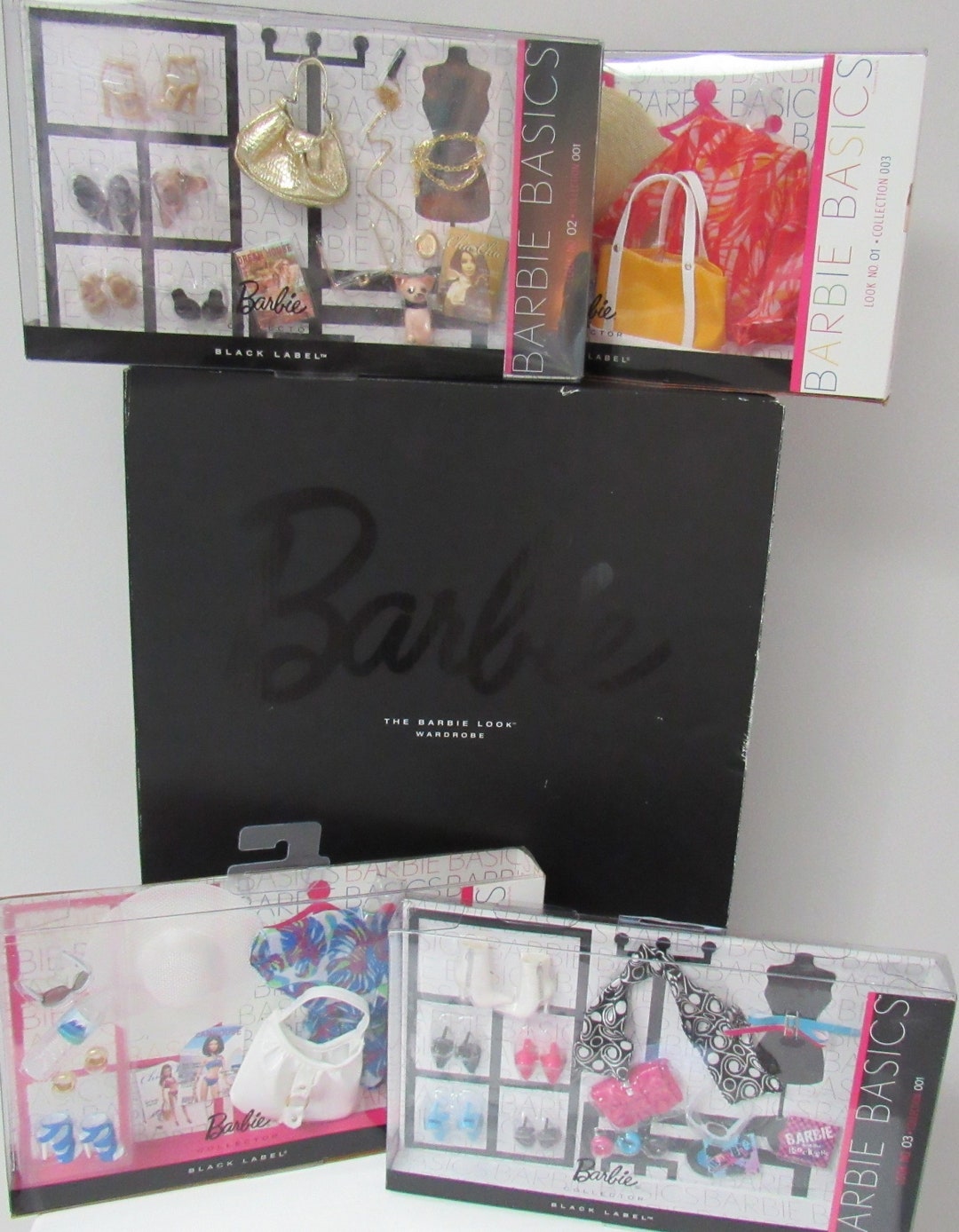 MIB the Barbie Look Wardrobe Black Label W/four MIP NRFB Barbie Look ...