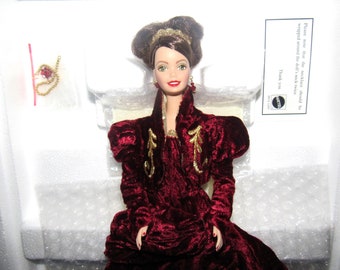 Barbie con palla natalizia in porcellana MIB & NRFB n. 18326, 1997 circa