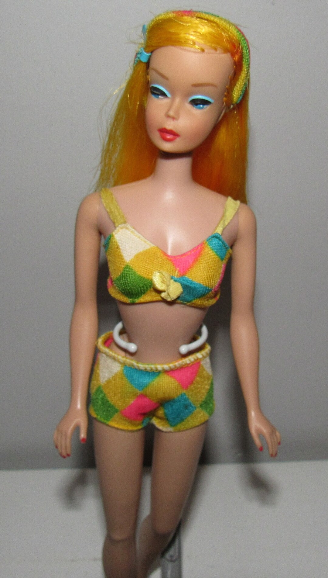 Vintage Color Magic Barbie W/golden and Red Hair in Rare Version of Original Swimsuit 1150 Circa