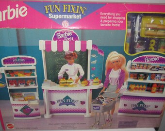 Vintage 1995 Pink Box Barbie Fun Fixin Cake Set 3 in 1 Super Set Etsy