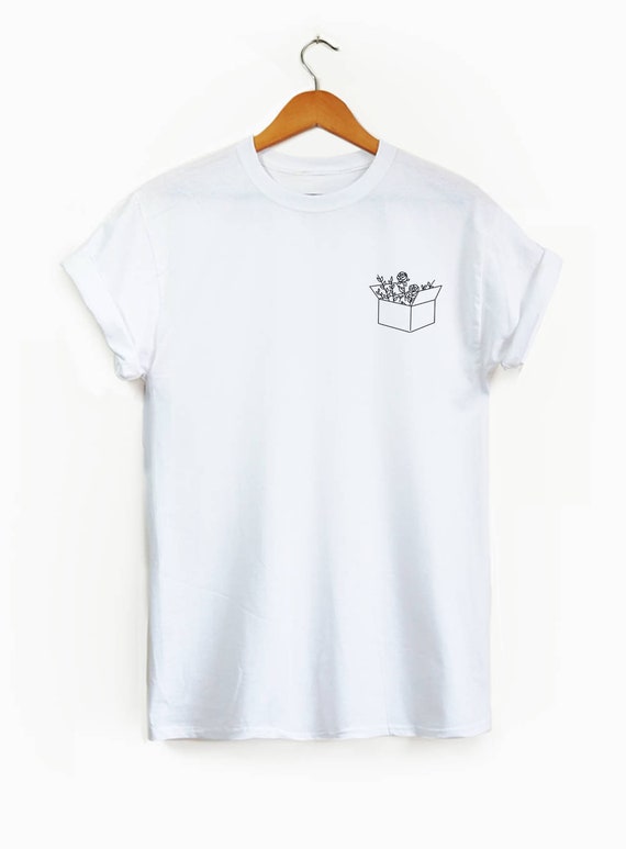 Flower Box Pocket Shirt Pocket Tee 