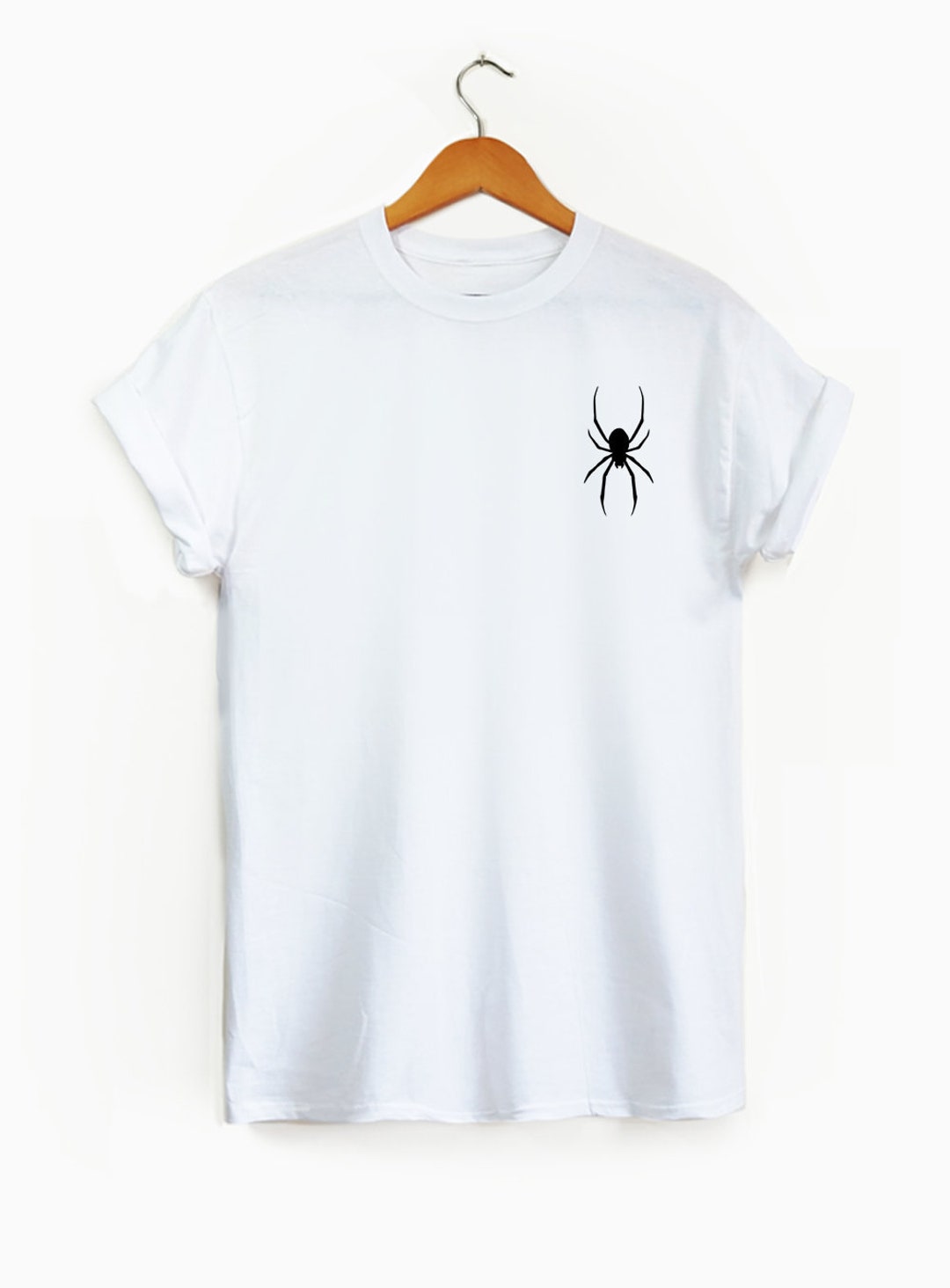 Creepy Spider Pocket Shirt Cute Shirt Pocket Tee Halloween - Etsy
