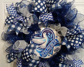 Corona Zeta Phi Beta, azul y blanca, Finer Woman, corona de hermandad
