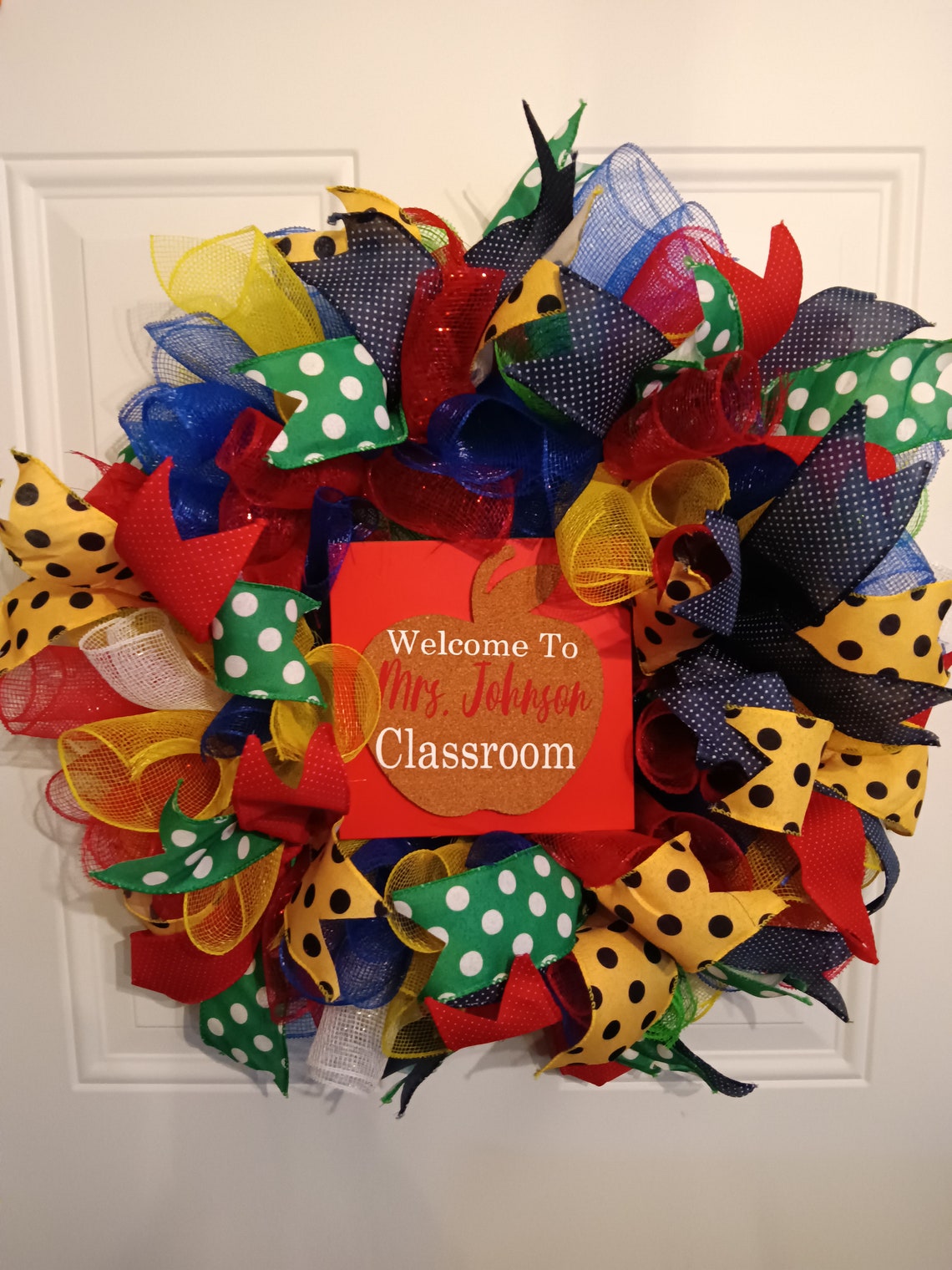 Teacher Appreciation Wreath Classroom Wreath Back to School - Etsy