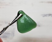 Deep Teal green sea glass. Genuine sea glass. Surf tumbled sea glass. 1 3 16 inch Coastal sea glass. Jewelry quality 3166
