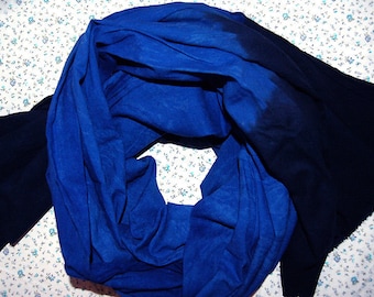 Handgemachter Indigo Tuareg Schal Turban Ethno Blau Sahara Unisex Erwachsene, Indigo Schal, langer handgemachter ethnischer Berber Schal Turban