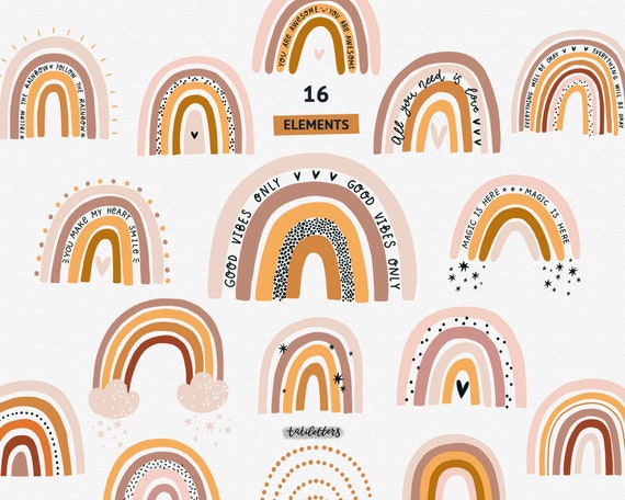 Download Rainbow Svg Files For Cricut Rainbow Clipart Rainbow Baby Etsy