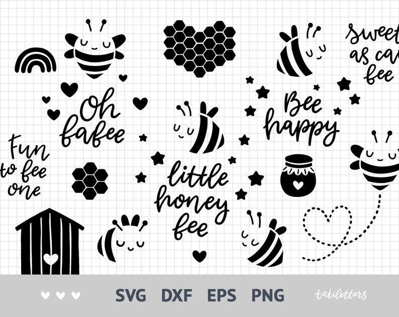 Download Bee svg files for cricut Honey bee svg Bee happy svg ...