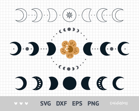 Download Moon Phases Clipart Svg Files For Cricut