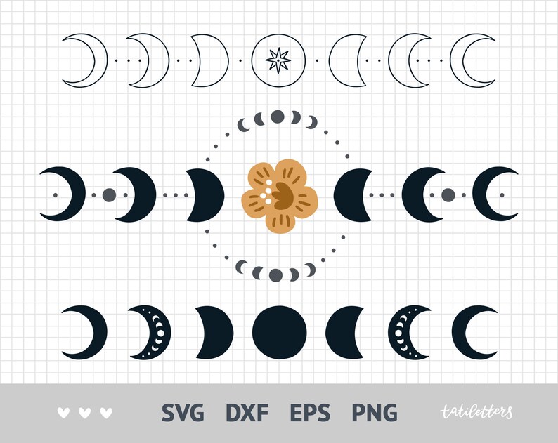 Download Moon phase svg Moon svg files for cricut Moon phases ...