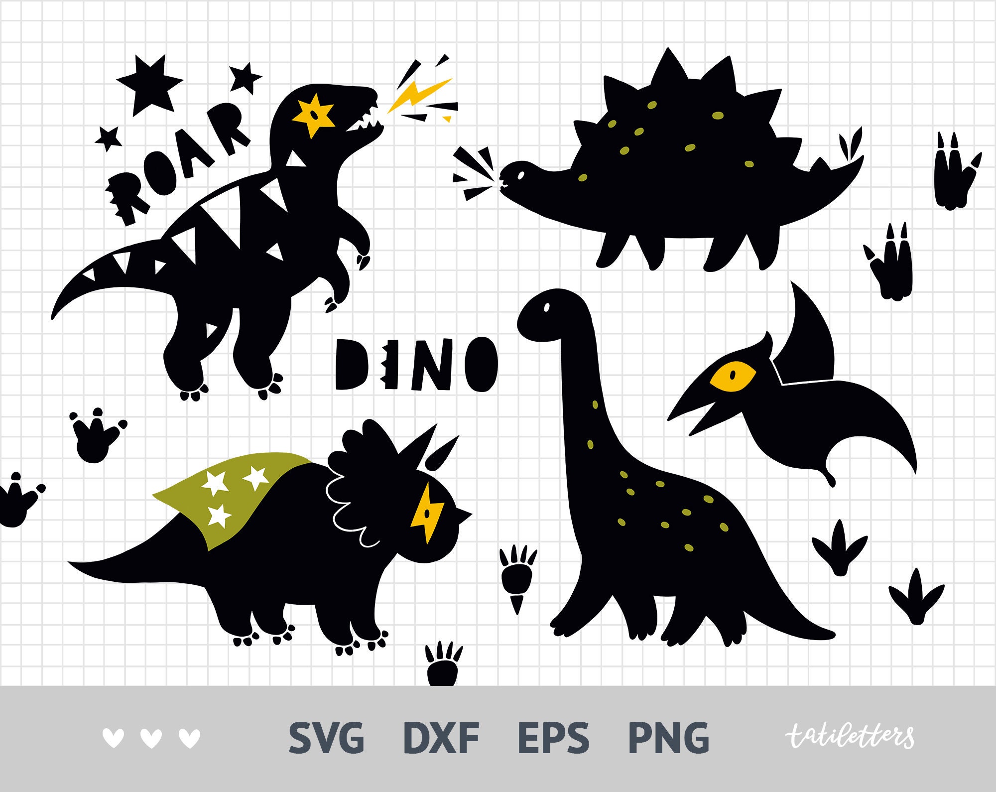 Download Dinosaur Svg Files Birthday Dinosaur Clipart Svg Files T Rex Etsy