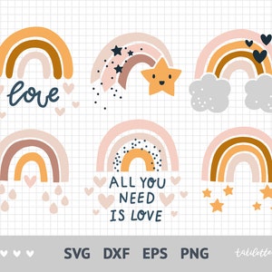 Download Rainbow Svg Files For Cricut Vector Rainbow Clipart Etsy PSD Mockup Templates