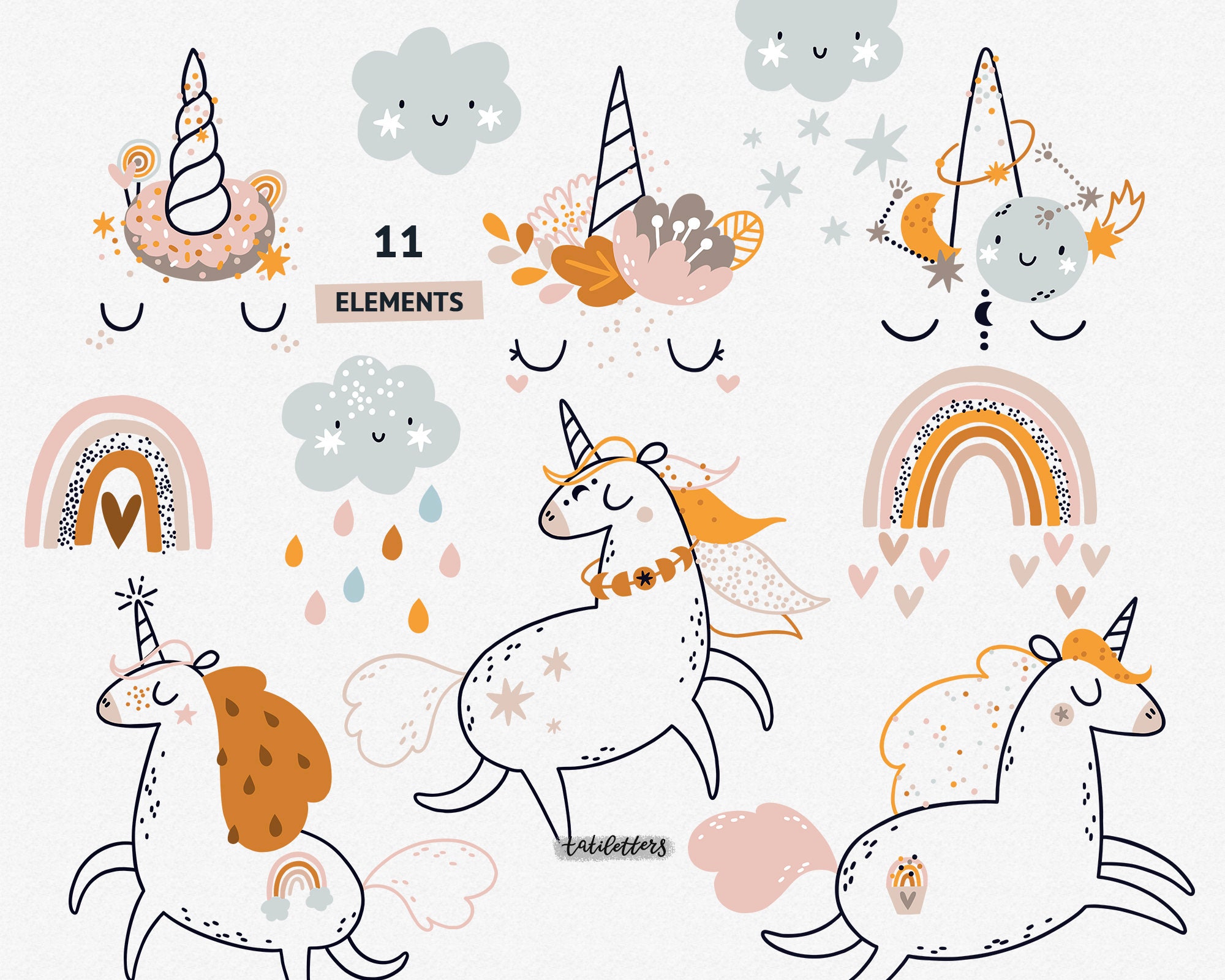 Download Unicorn Svg Unicorn Clipart Rainbow Svg Unicorn Face Svg Etsy