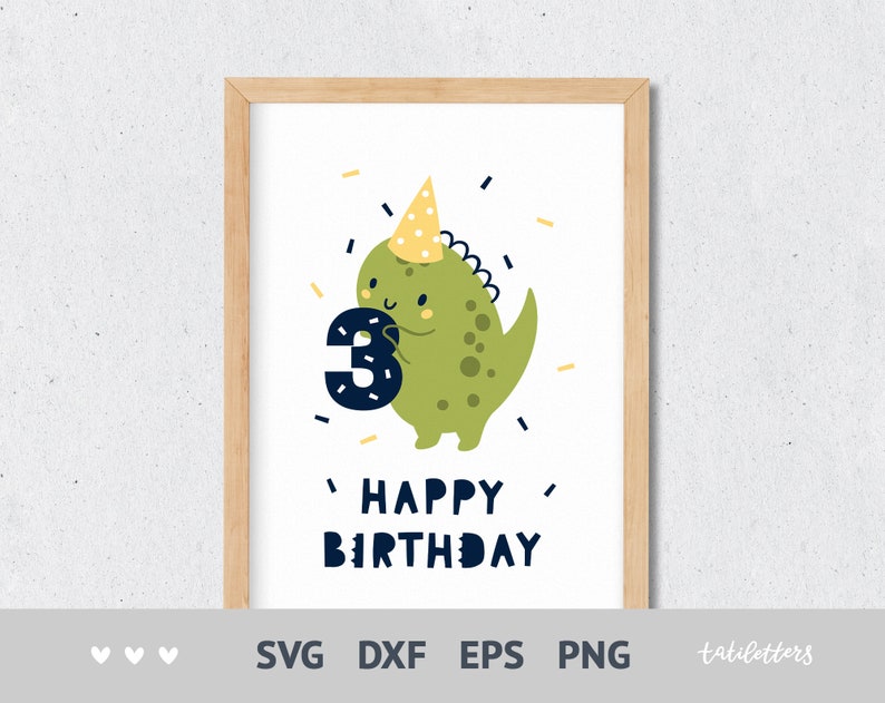 Download Dinosaur birthday svg Baby dinosaur svg files for cricut | Etsy