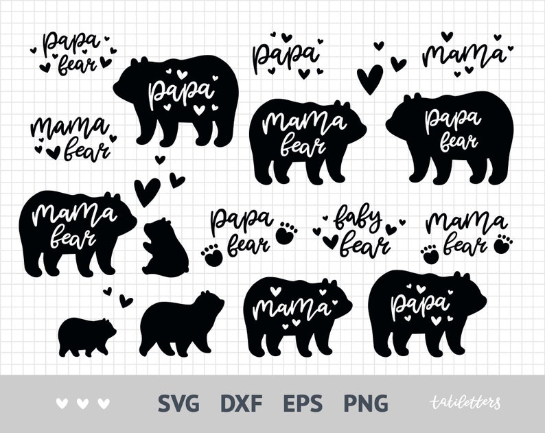 Download Papa Bear Svg Mama Svg Bundle Commercial Use Baby Bear Cut File Bear Family Svg Mama Bear Svg Files For Cricut Clip Art Art Collectibles Shantived Com