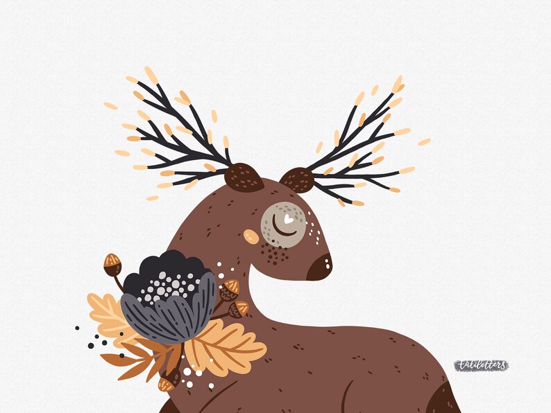 Download Woodland animals clipart Deer svg Woodland Nursery art ...