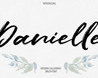 Digital font Calligraphy Handwritten Script Wedding Watercolor Instant Download fonts Danielle