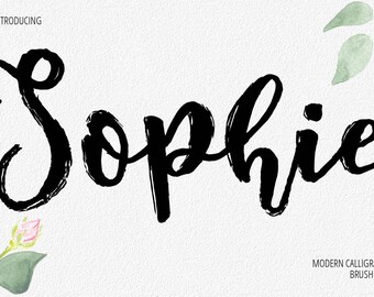 Digital font Calligraphy Handwritten Script Wedding Watercolor Instant Download fonts Sophie
