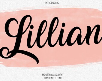 Digital font Calligraphy Handwritten Script Wedding Watercolor Instant Download fonts Lillian