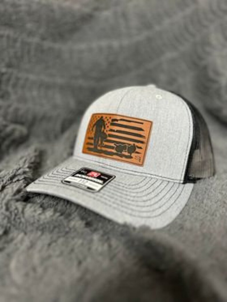 Leather Patch Hat, Turkey, American Flag, Hunting Etsy