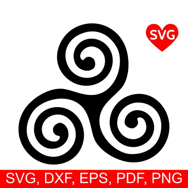 Celtic Triskelion SVG Files, Triskele clipart, Triskel SVG files for Cricut, Irish Triskell SVG, Triskelion clip art, Triskele svg cut file