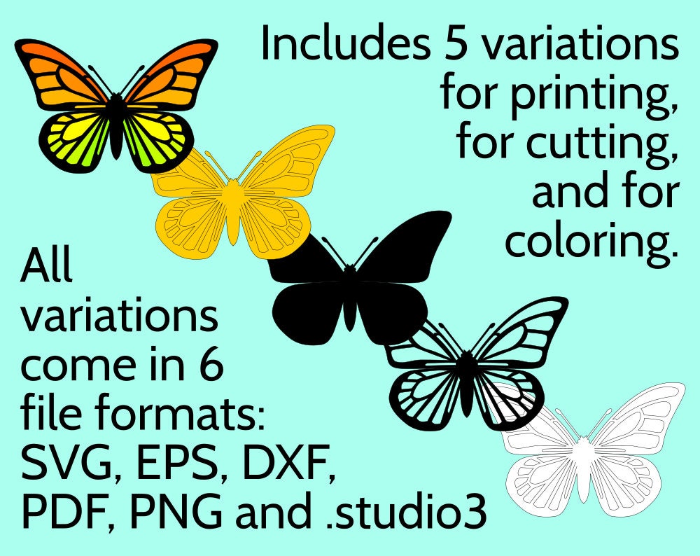 Download Stunning Svg Butterfly 3d Or 2d Cricut Silhouette Cut File To Make Amazing Kirigami Monarch Butterflies That Stand On Their Legs