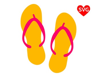 Flip Flops SVG File, Flip Flop SVG file for Cricut, Beach Flip Flops Clipart Printable, Beach Svg Files, Summer SVG File, Flip Flop Clip Art