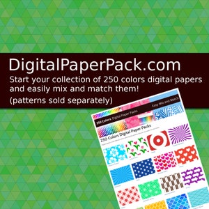 Puede incluir: Un paquete de papel digital con 250 colores. El paquete incluye una variedad de patrones, incluyendo flores, estrellas, corazones y dise&ntilde;os geom&eacute;tricos. El texto en el paquete dice "250 Colores Paquetes de Papel Digital" y "F&aacute;cil de mezclar y combinar".