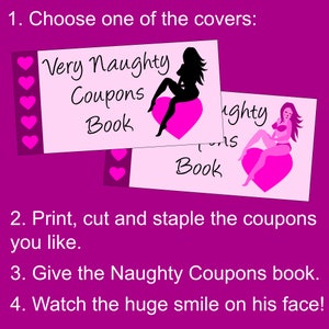 Satisfaction guaranteed Printable Very Naughty Coupons Book for Him, Valentine's Day Gift for Him, Hot Coupons, Erotic Coupons, Sex Coupons image 3