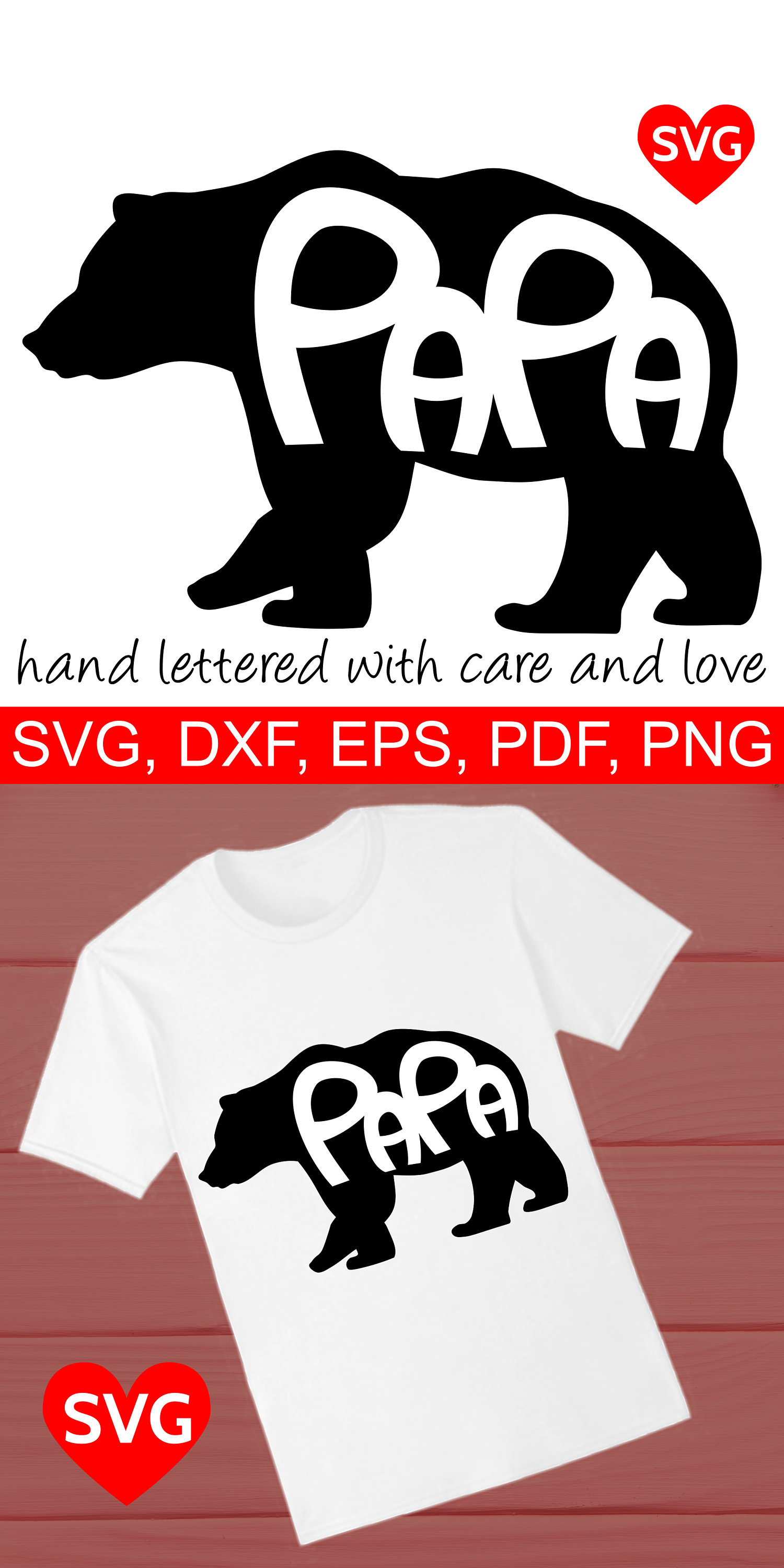 Download Papa Bear SVG Files for Cricut and printable clipart to ...