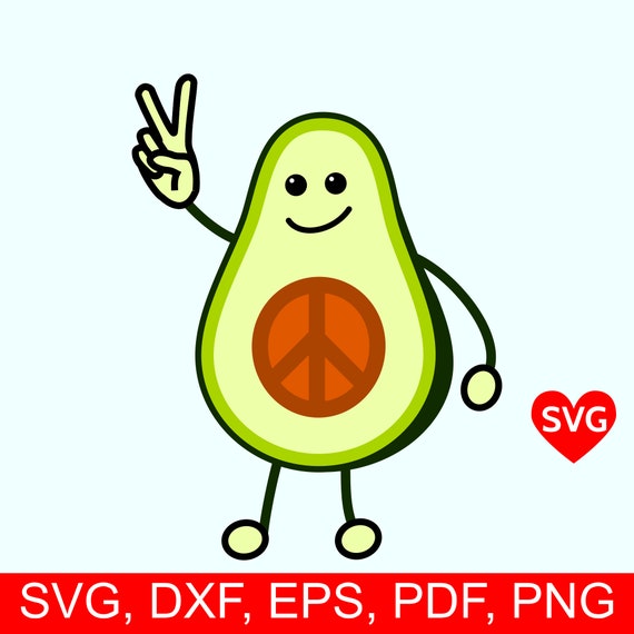 Download Avocado Peace Sign Svg File Printable Peace Clipart Peace Etsy PSD Mockup Templates
