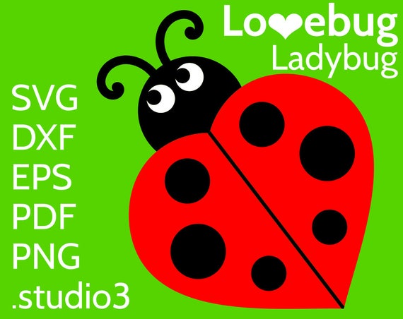 Download Ladybug Svg Cute Lovebug With Heart Cut File For Cricut Etsy