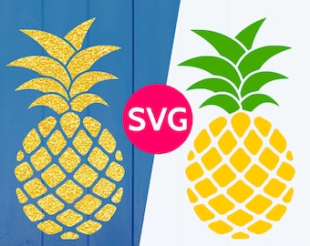 Pineapple SVG file for Cricut & Silhouette, SVG Pineapple svg cut file + Monogram frame, Tropical SVG files, Pineapple clipart