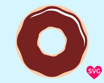 Chocolate Donut SVG file and clipart for printing or cutting