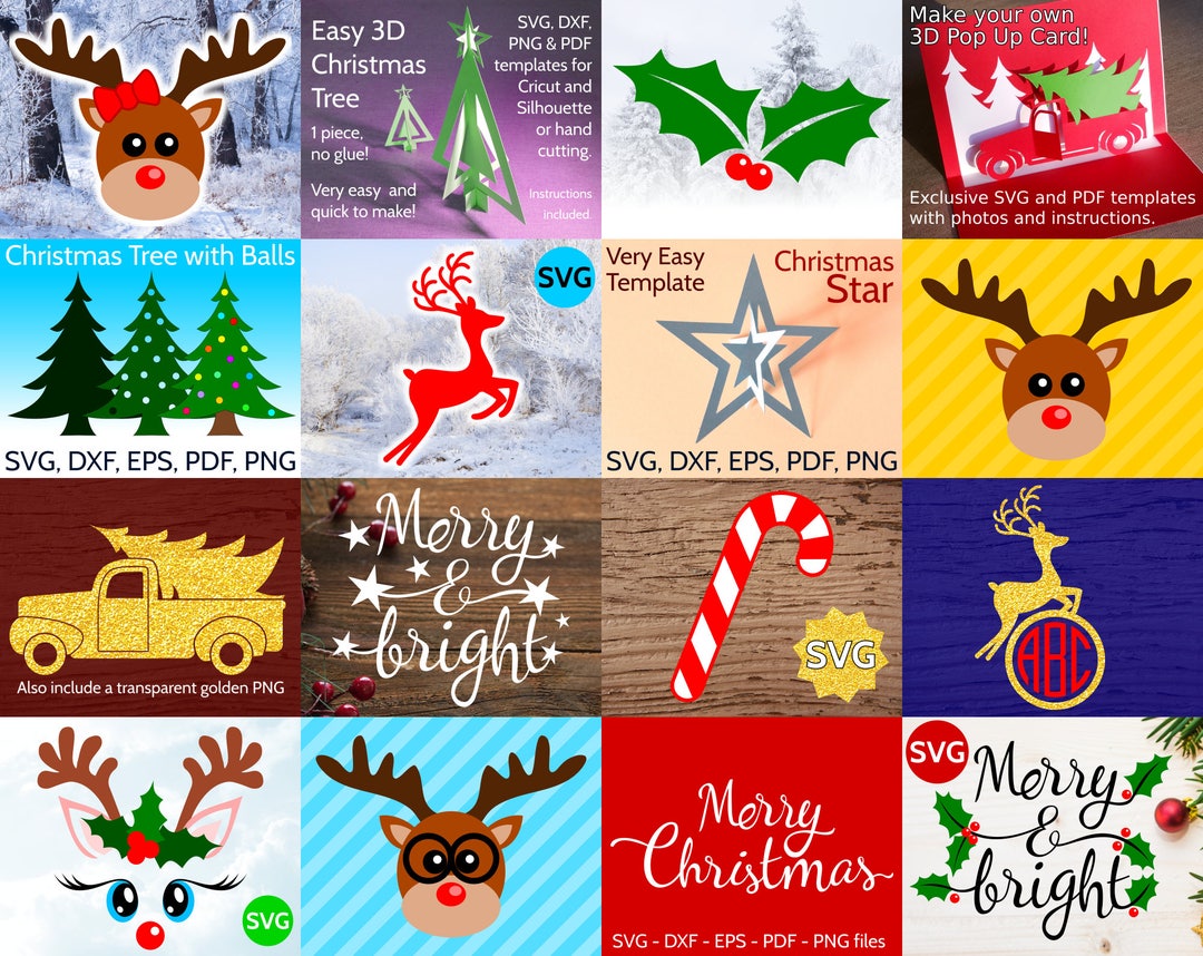 Christmas SVG Bundle for Cricut & Silhouette, Holiday and Christmas ...