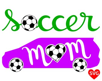 Soccer Mom Car SVG File for Cricut & Silhouette, a beautiful Soccer Mom SVG design to make shirts and vinyl decals