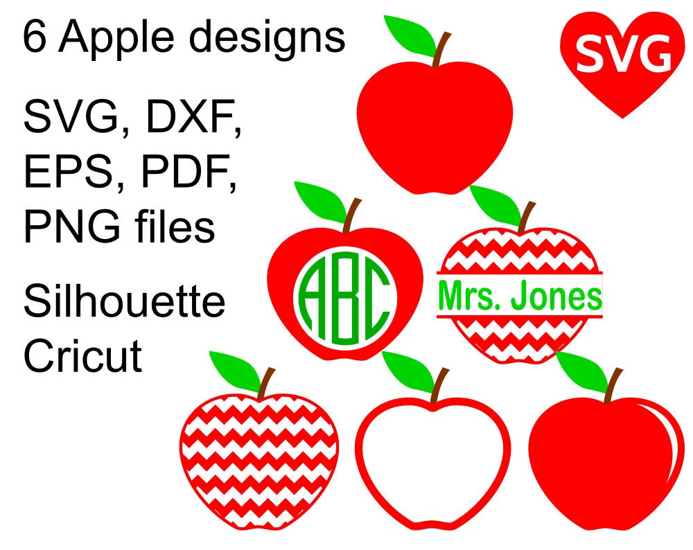 Download 6 Apple Svg Files For Teacher Svg Apple Monogram Frame Chevron Apple Svg Frame Apple Svg File Apple Clipart Apple Pdf Apple Svg Bundle