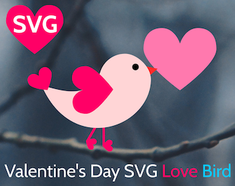 Love Bird SVG Valentine's Day SVG cut file for Cricut & Silhouette, Valentines SVG, Valentine svg, Valentine's Day svg files, Love bird dxf