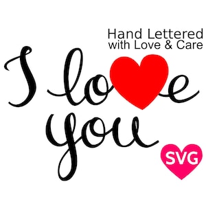 Valentine&#39;s Day I Love You SVG file for Cricut & Silhouette, Love SVG cut file, I Love U clipart, Love Valentine SVG, I Love You dxf, pdf