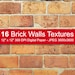 16 Brick Walls Textures, Brick Digital Paper Pack, Brick Wall Download ...