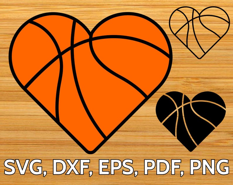Basketball Heart SVG Cut File for Cricut & Silhouette Heart - Etsy