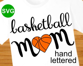 Basketball Mom SVG File and Printable Clipart to make a Basketball Mom shirt or gift to wear during the game to cheer the team!