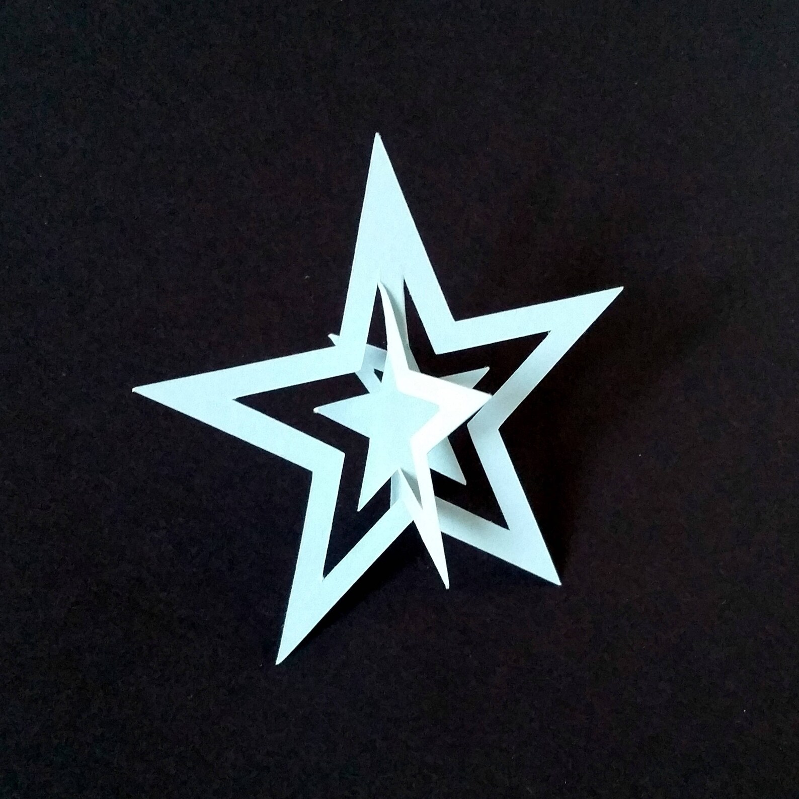 3D Paper Christmas Star SVG and PDF Template, 3D Christmas Star Design ...