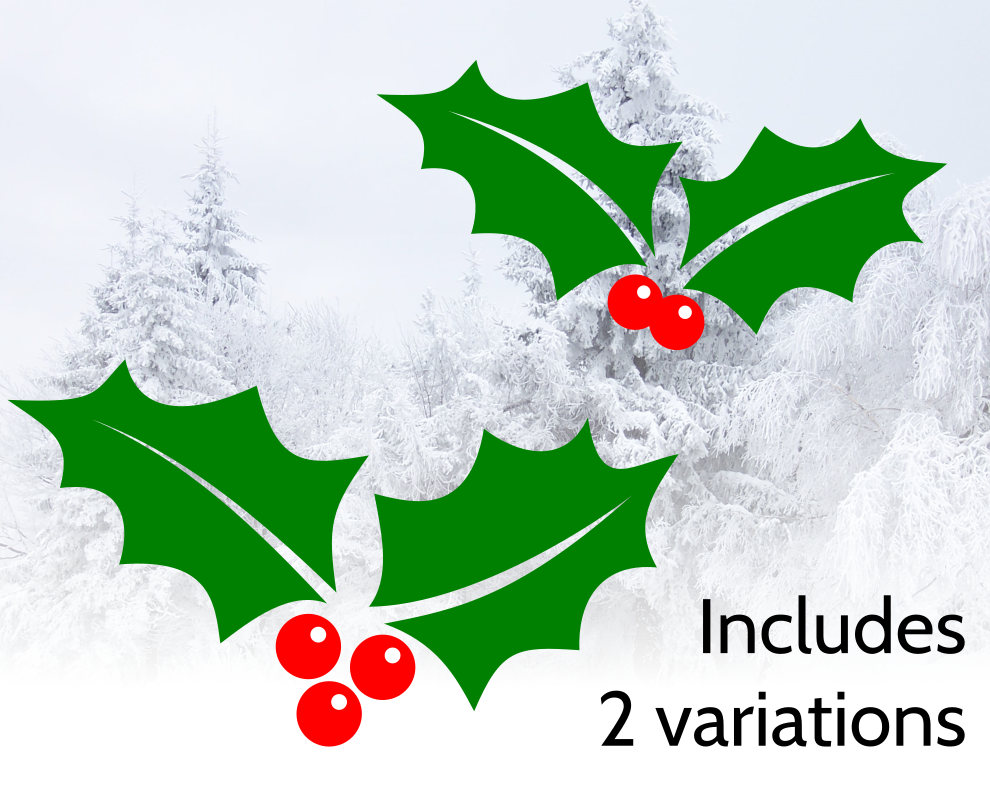 Christmas Holly SVG cut file at